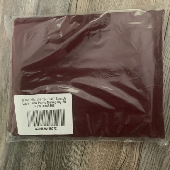 NWT ISAAC MIZRAHI STRETCH‎ LACE TRIM PANTS  20T - Picture 12 of 13